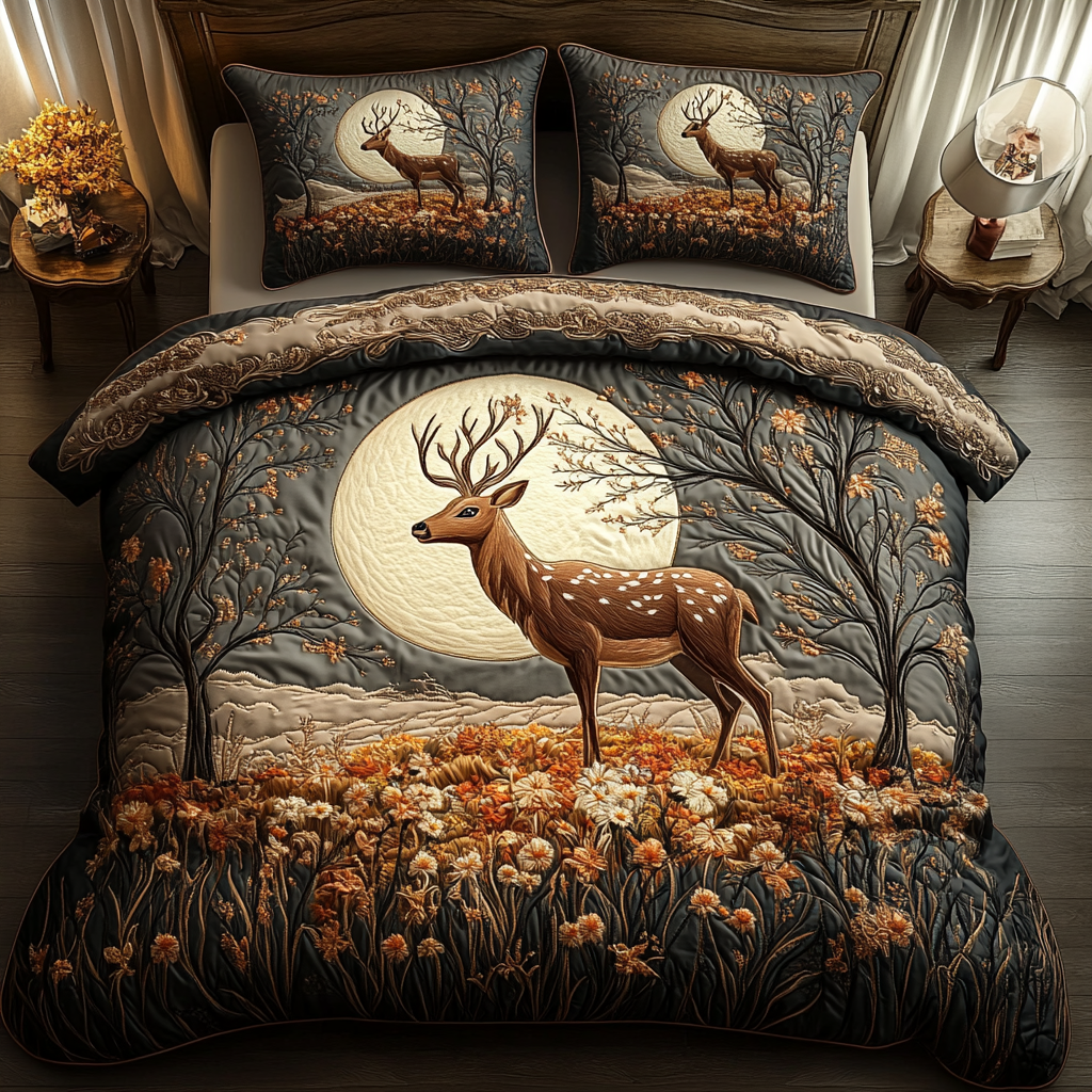 Enchanted Woods Quilted Bedding Set - Single (59" x 70")