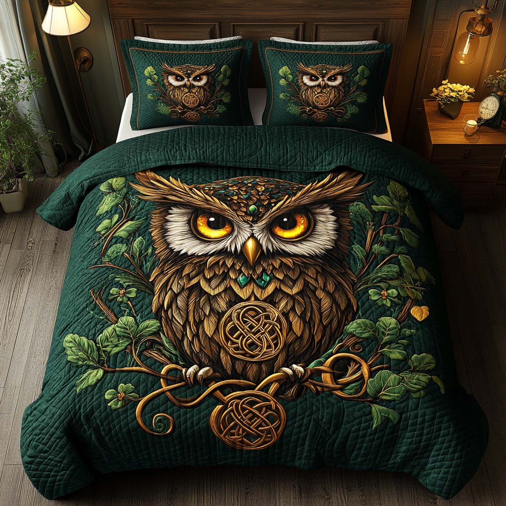 Enchanted Emblem 3-Piece Quilted Bedding Set - Single (59" x 70")