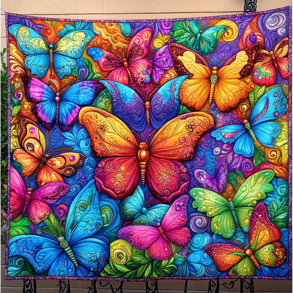 Enchanted Flight Quilted Blanket - Throw (55" x 60")