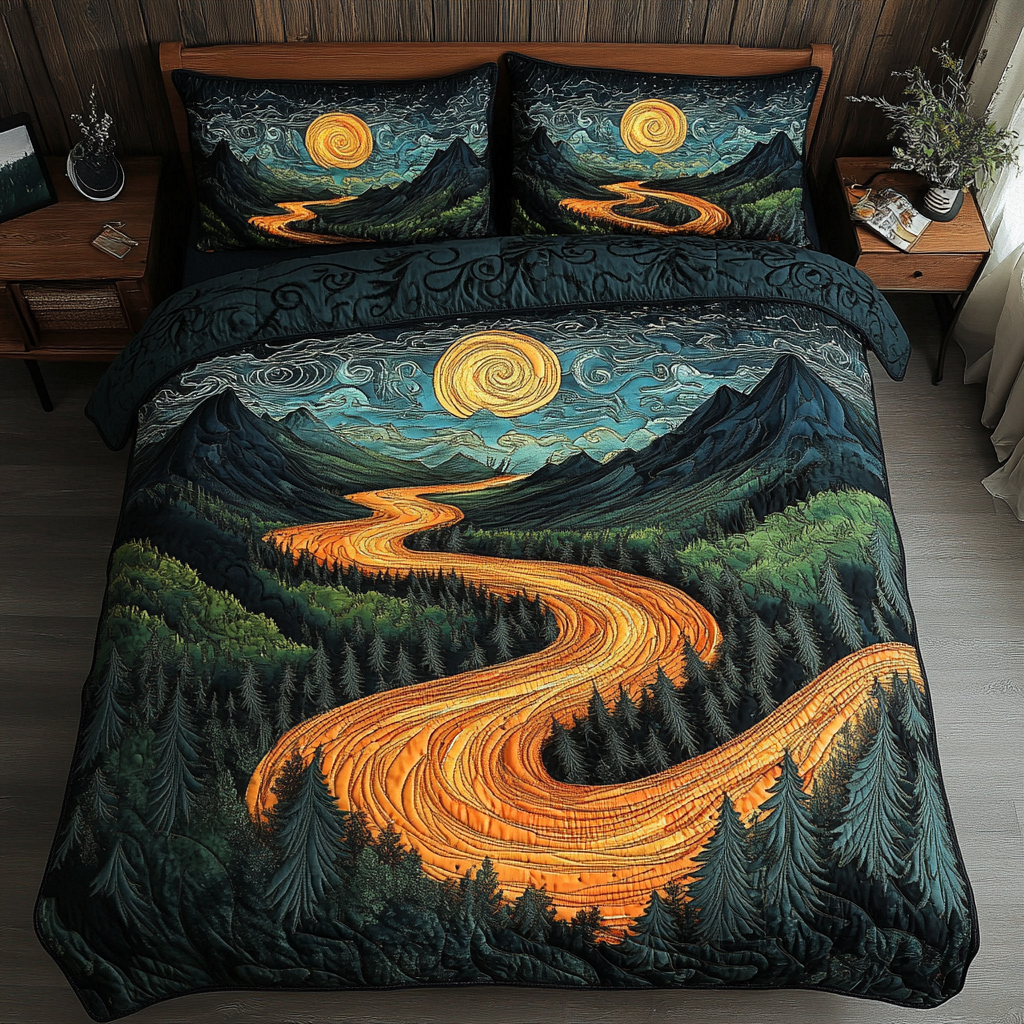Enchanted Journey 3-Piece Quilted Bedding Set - Single (59" x 70")