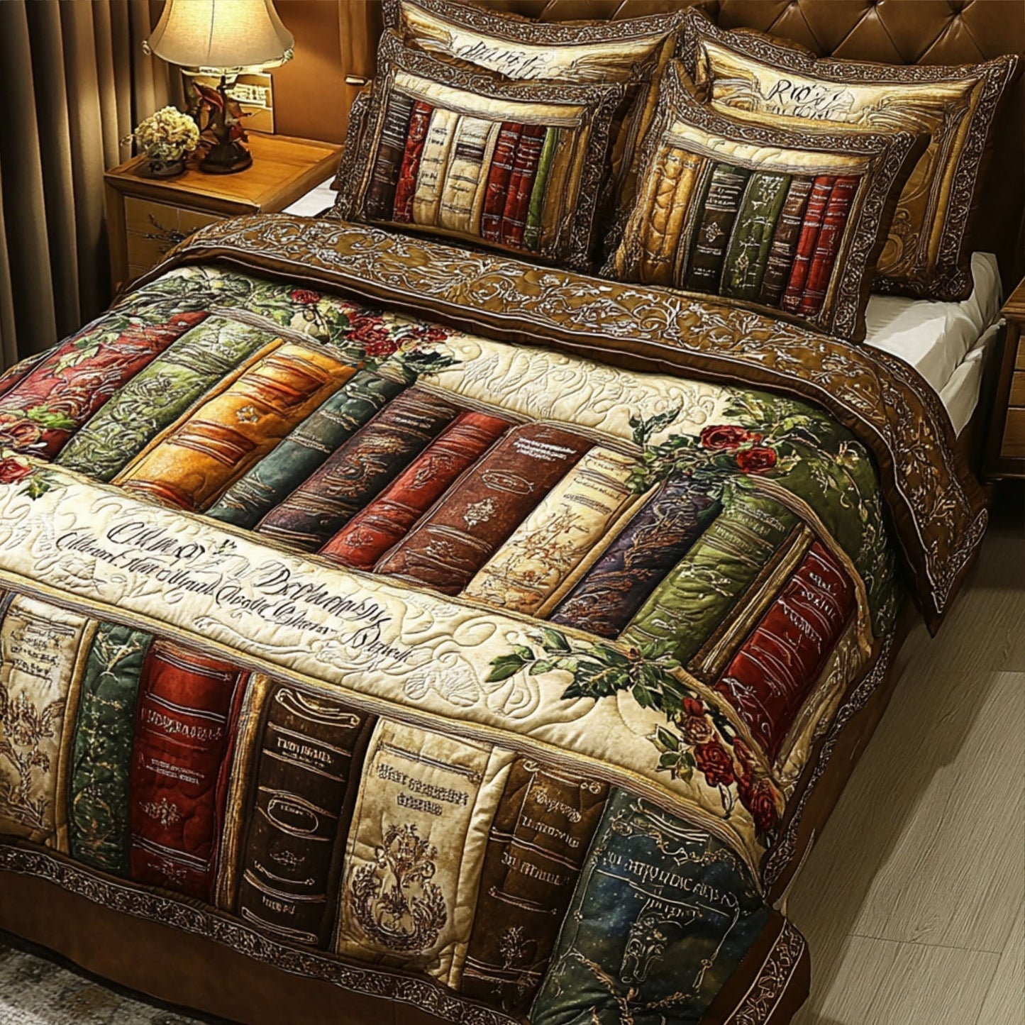 Enchanted Library 3-Piece Quilted Bedding Set - Single (59" x 70")