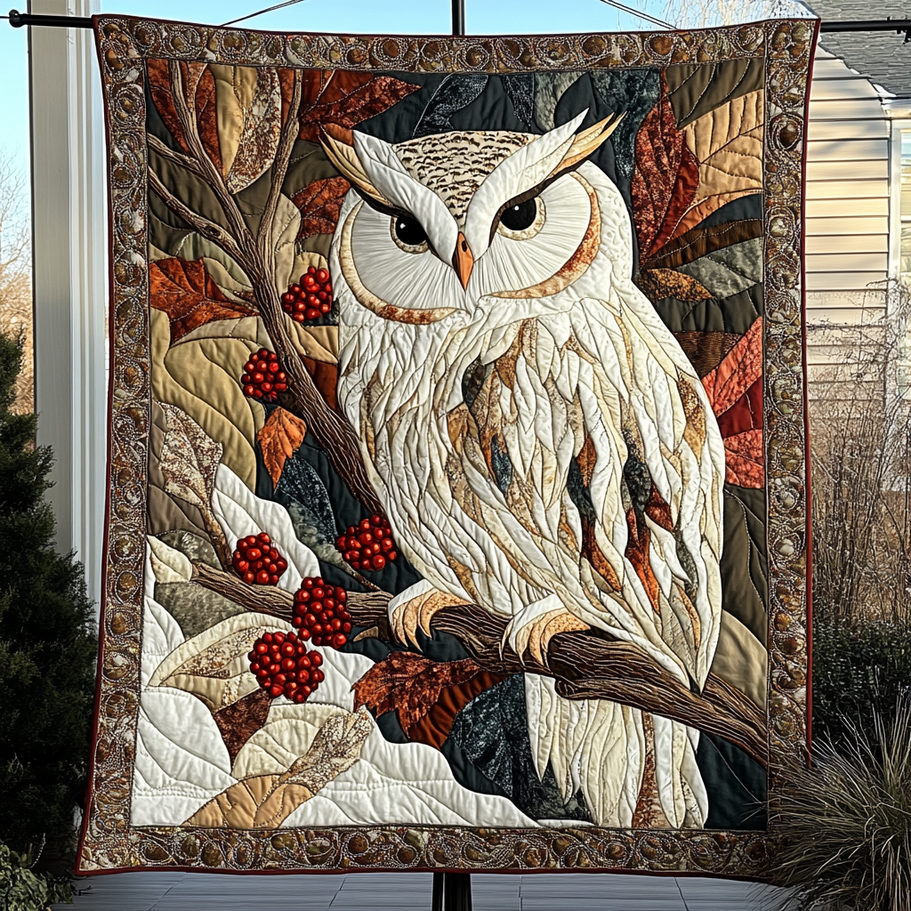 Enchanted Owl Quilted Blanket - Throw (55" x 60")