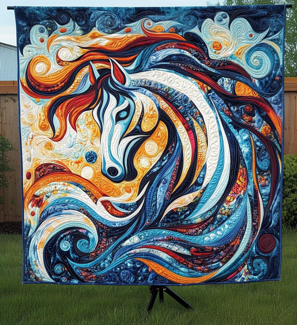 Equestrian Dreams Quilted Blanket - Throw (55" x 60")