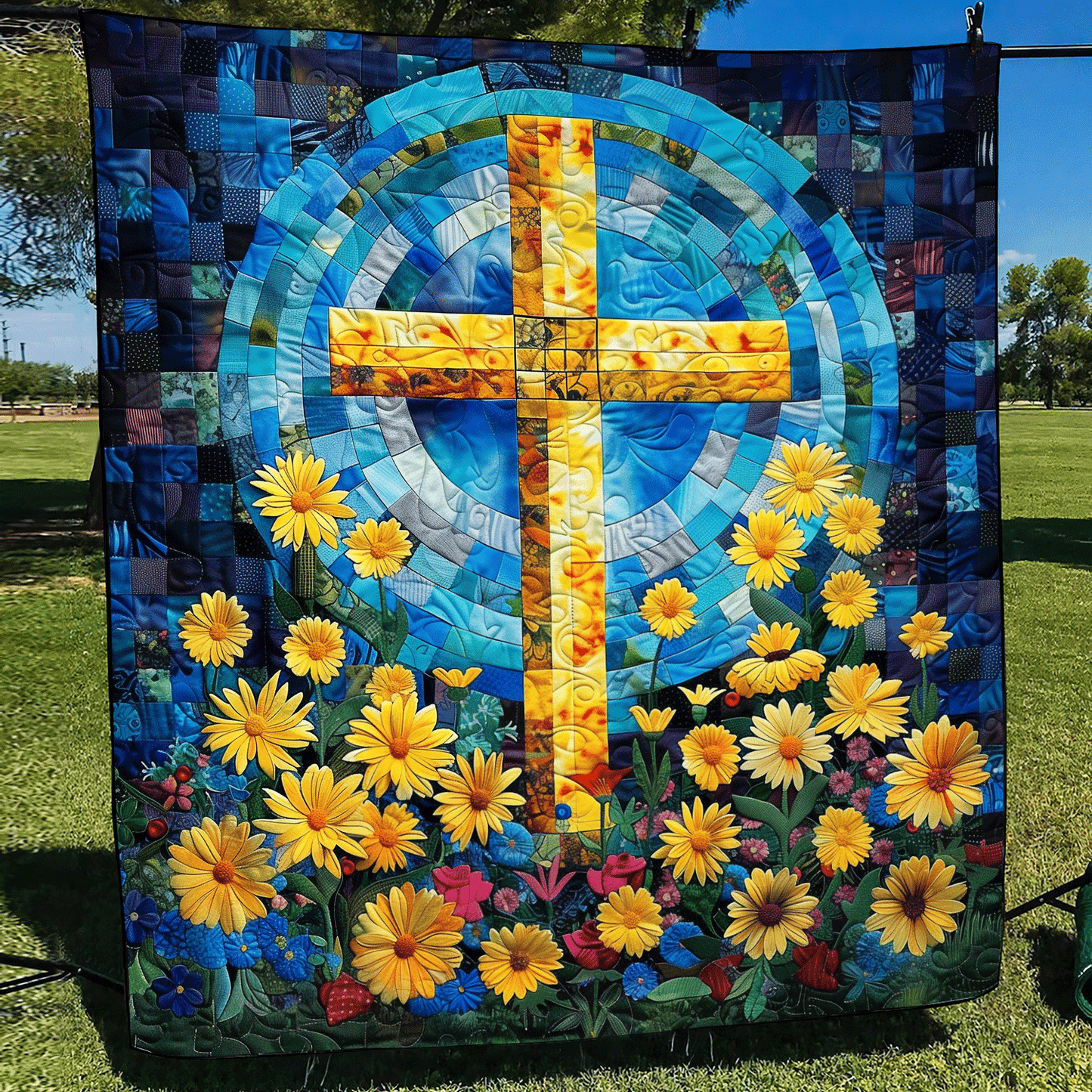 Eternal Bloom Quilted Blanket - Throw (55" x 60")