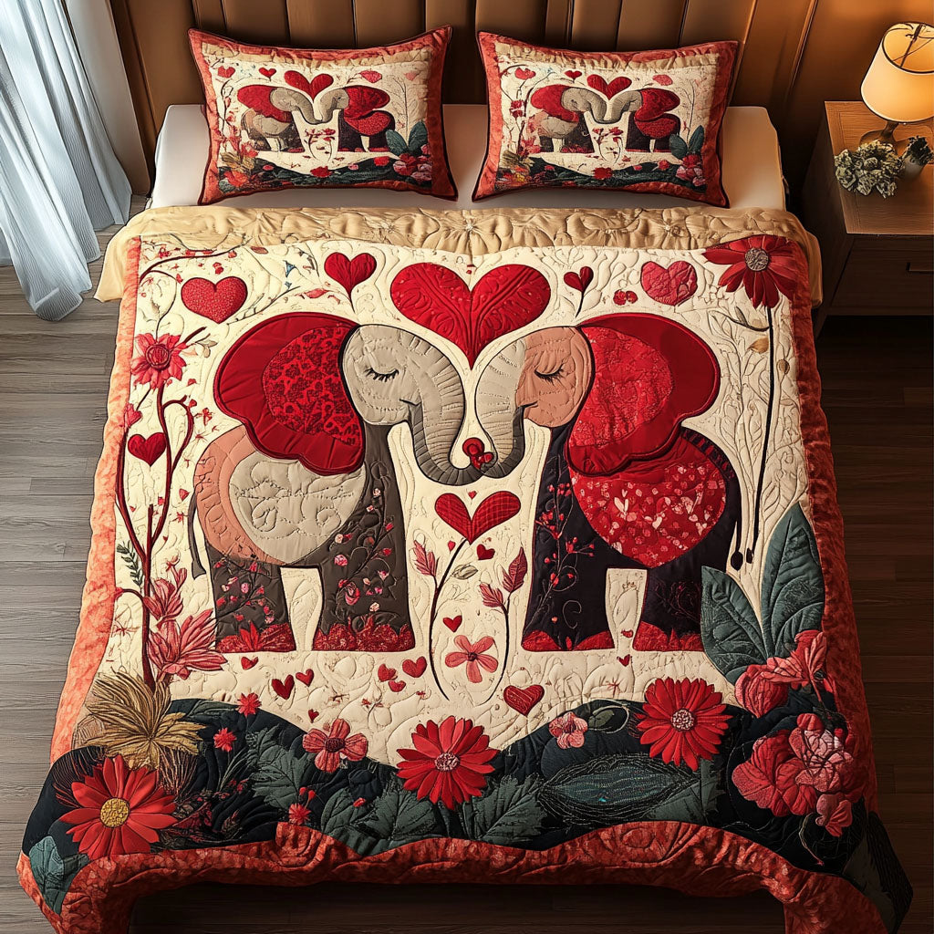 Eternal Herd 3-Piece Quilted Bedding Set - Single (59" x 70")
