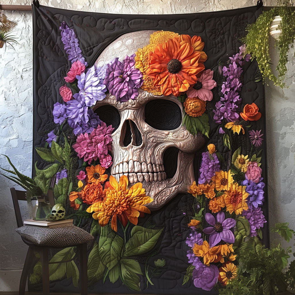 Eternal Bloom Quilted Blanket - Throw (55" x 60")