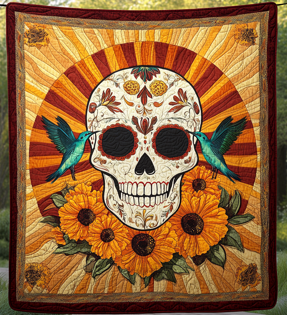 Eternal Bloom Quilted Blanket - Throw (55" x 60")