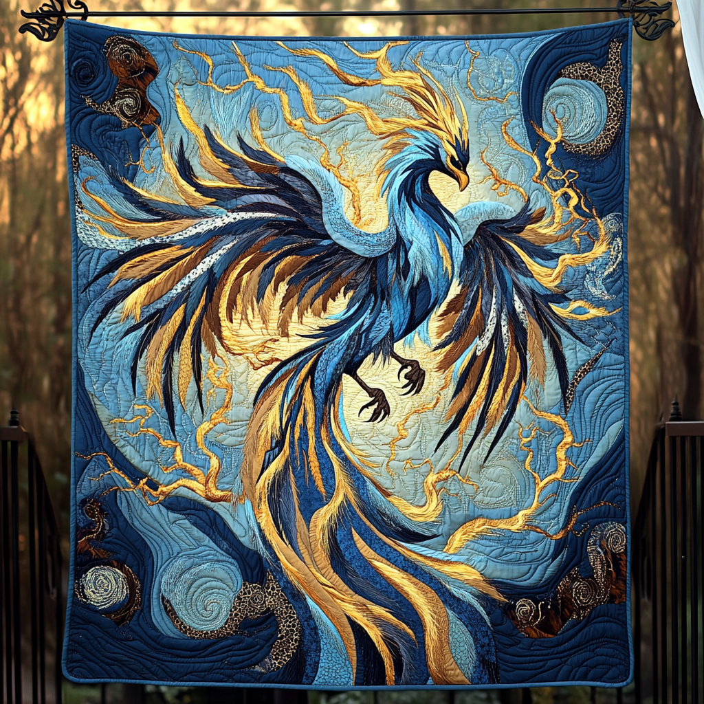 Eternal Flame Quilted Blanket - Throw (55" x 60")