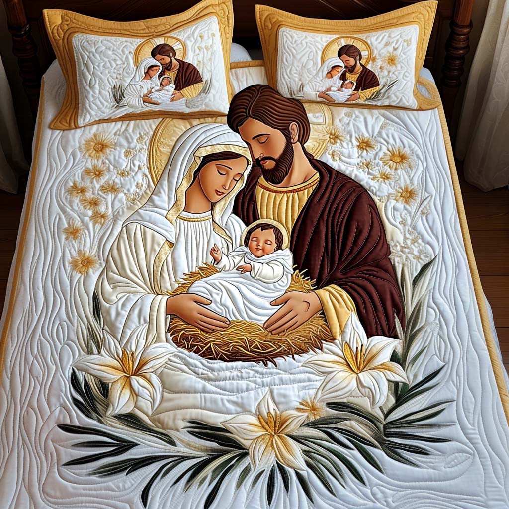 Eternal Grace 3-Piece Quilted Bedding Set - Single (59" x 70")