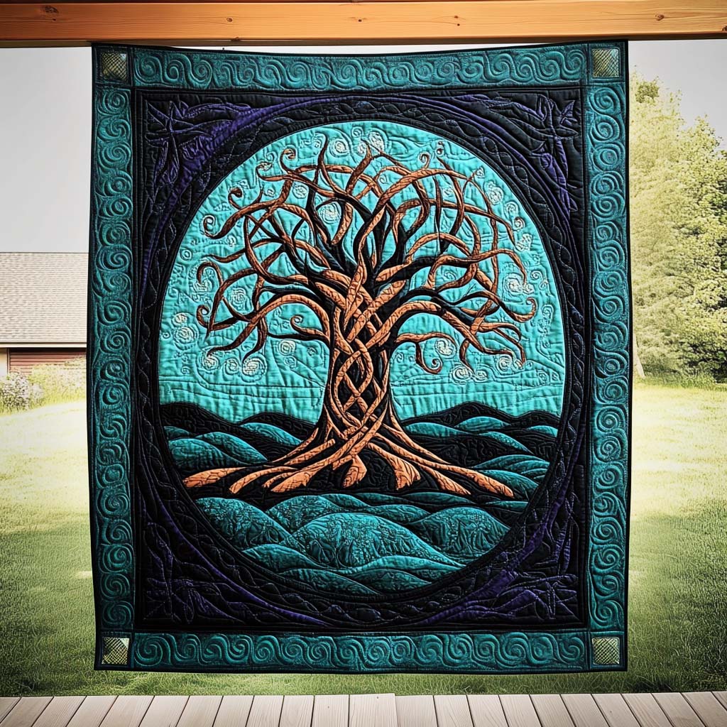 Eternal Growth Quilted Blanket - Throw (55" x 60")