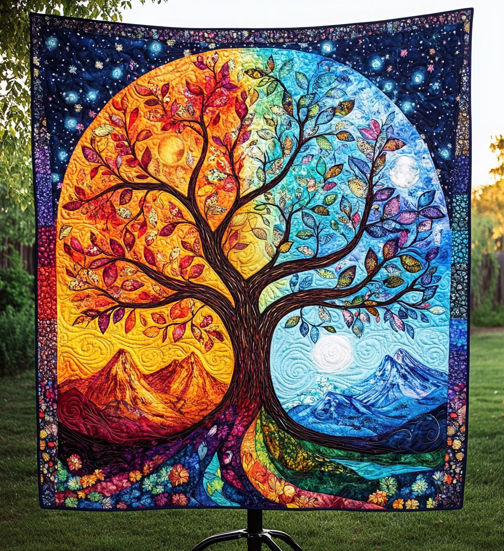 Eternal Seasons Quilted Blanket - Throw (55" x 60")