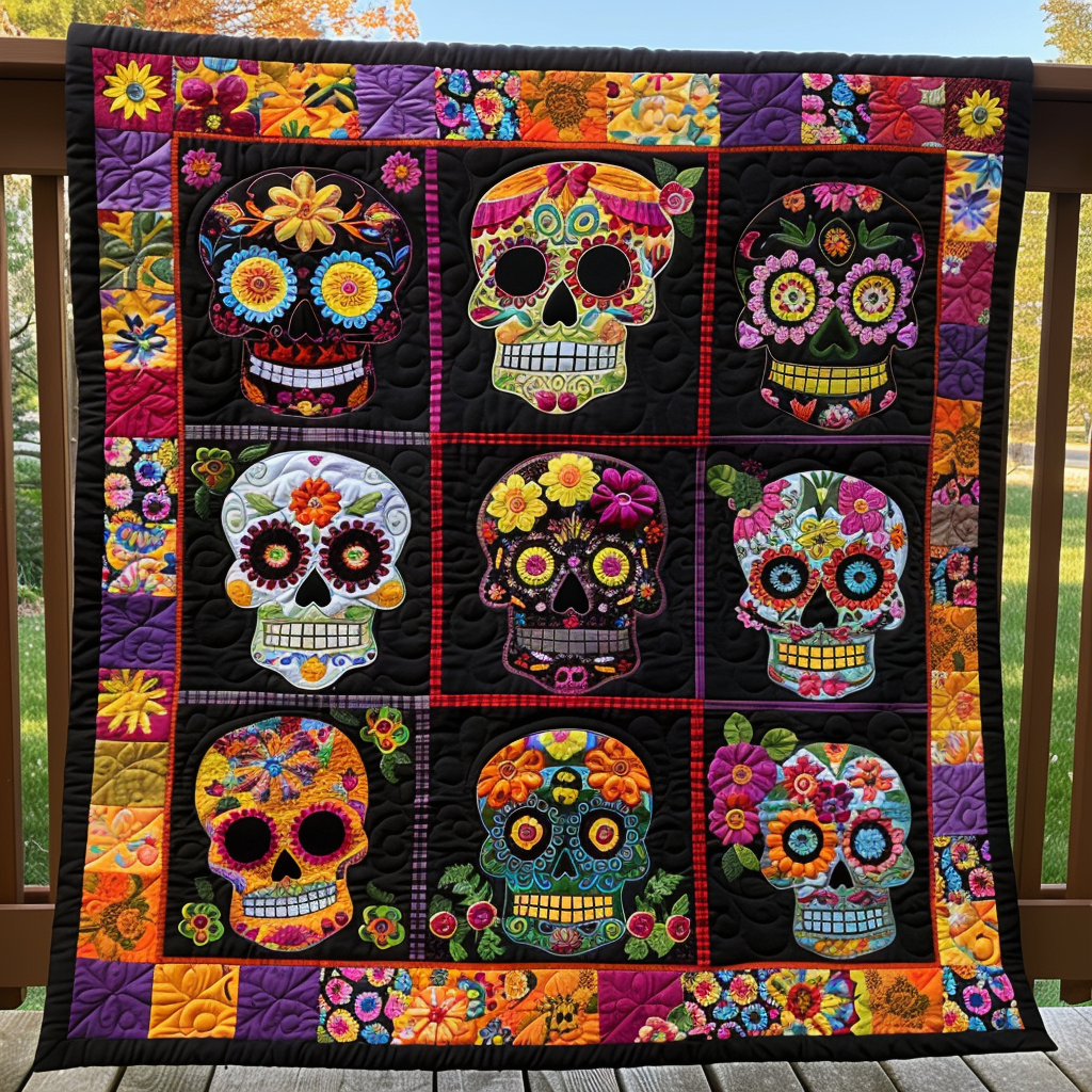 Eternal Vibrance Quilted Blanket - Throw (55" x 60")