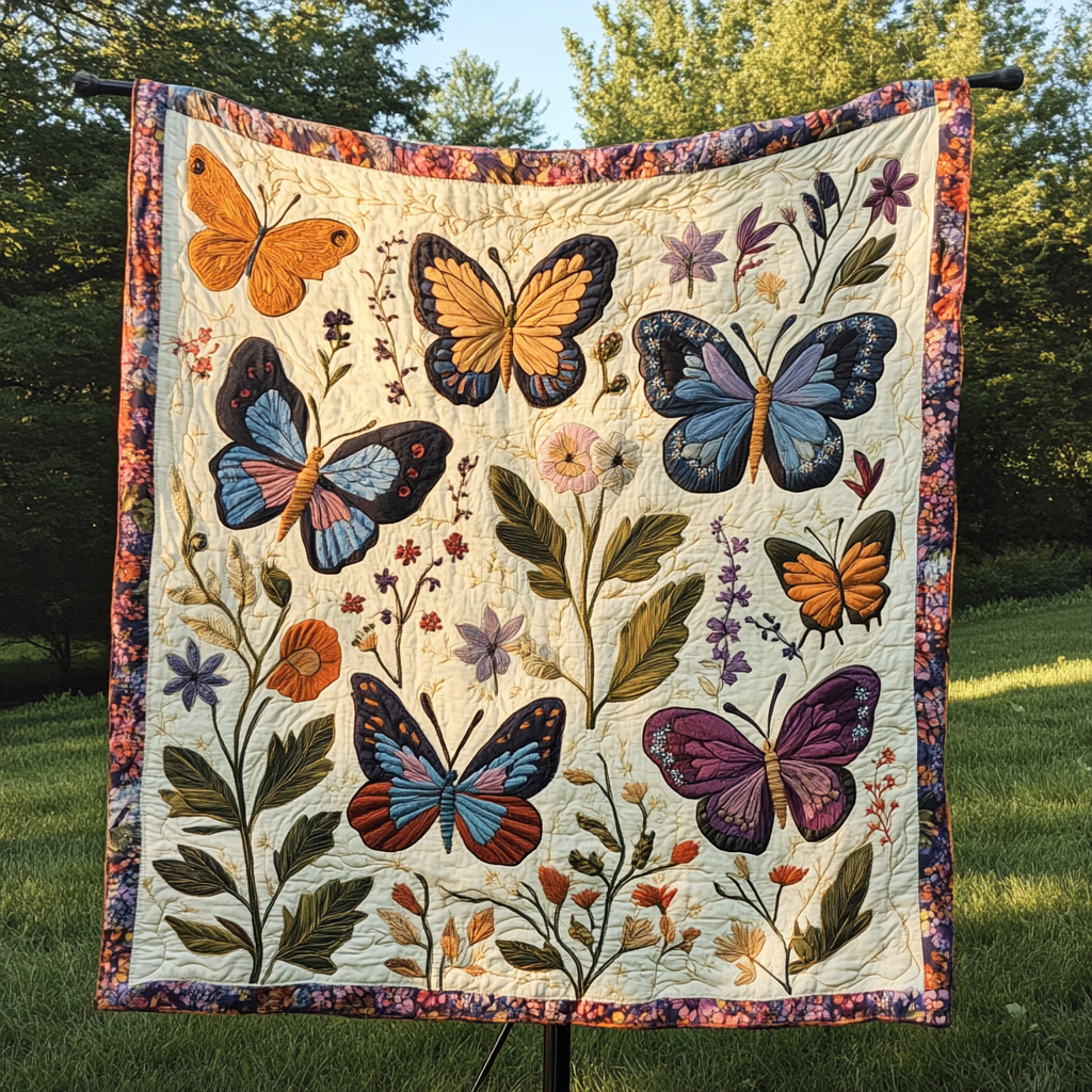 Ethereal Flight Quilted Blanket - Throw (55" x 60")