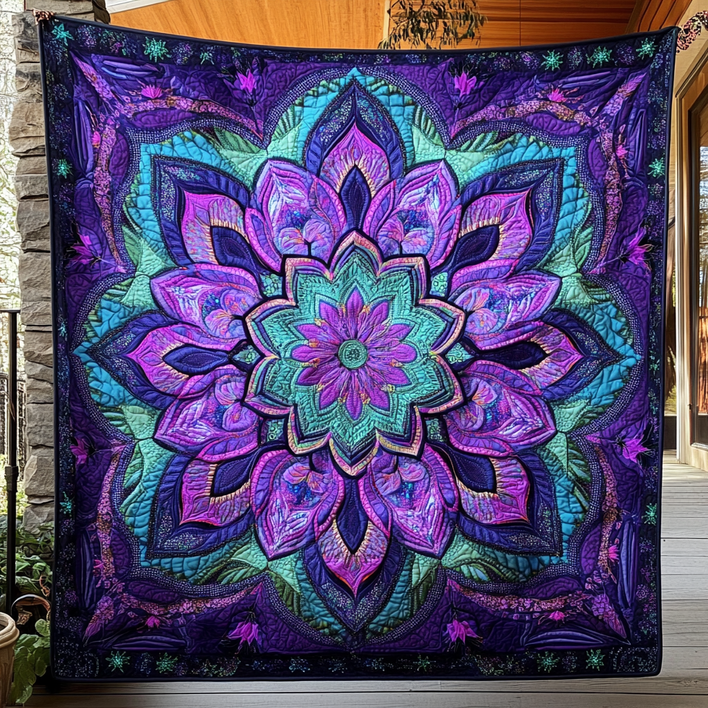 Ethereal Radiance Quilted Blanket - Throw (55" x 60")