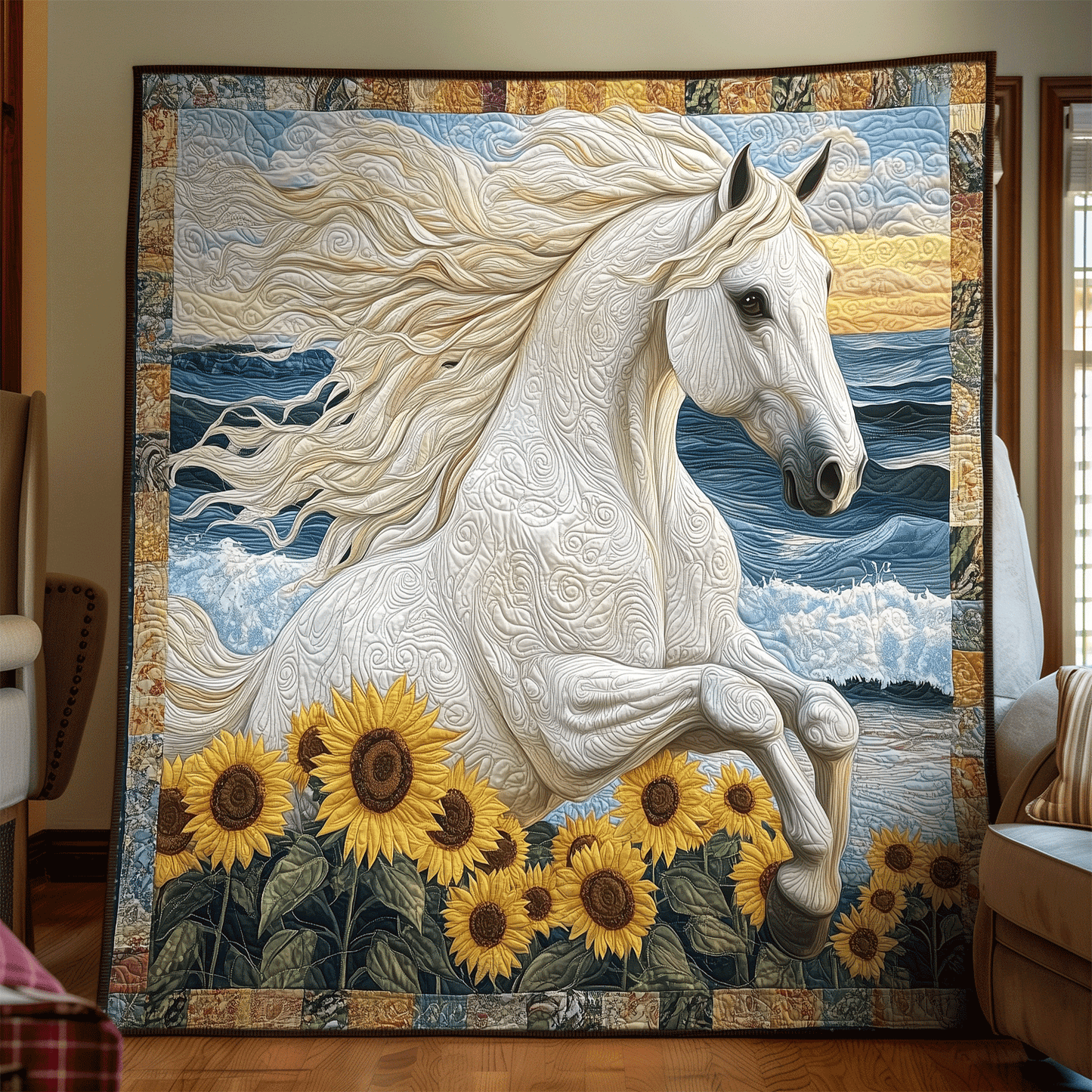 Ethereal Steed Art Quilt Hanging - Baby (30" x 40")