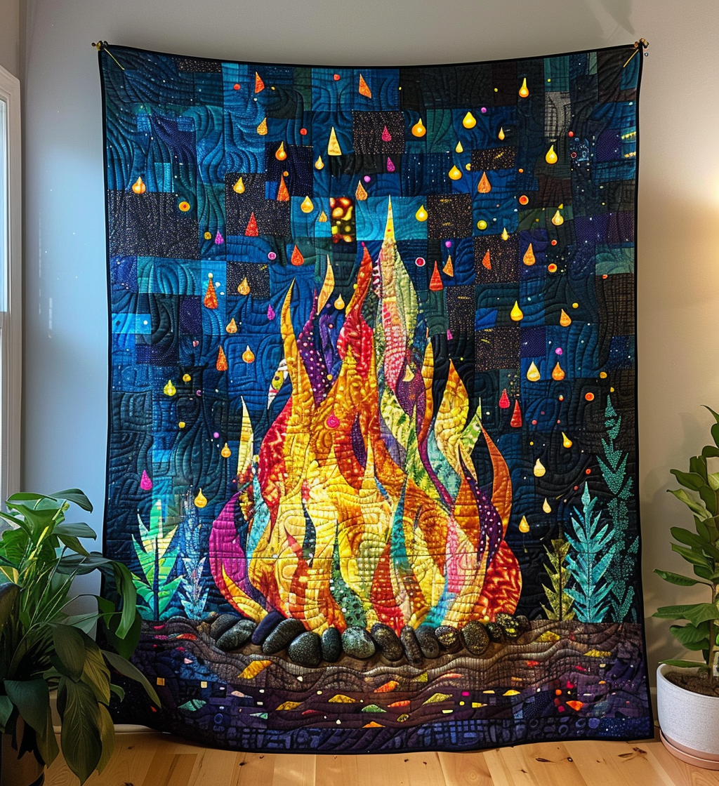 Evening Glow Quilted Blanket - Throw (55" x 60")