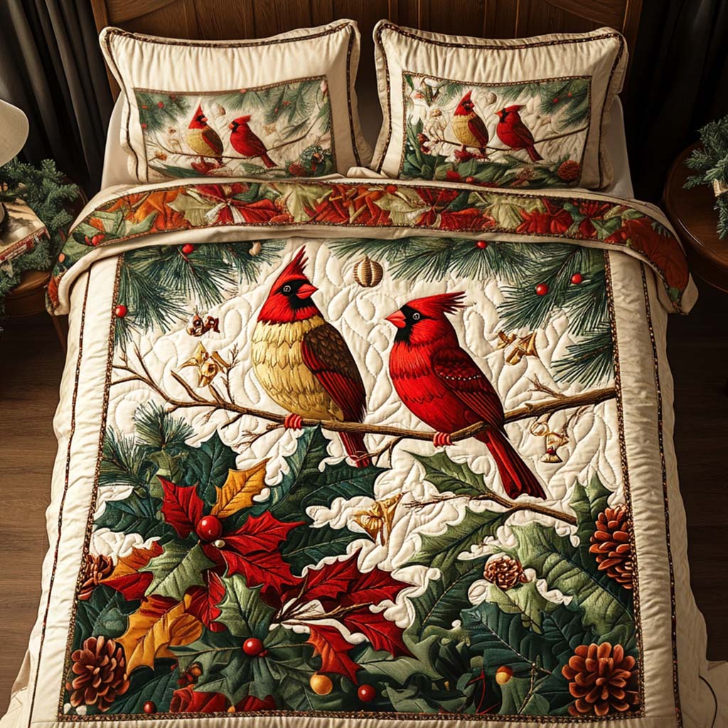 Evergreen Companions 3-Piece Quilted Bedding Set - Single (59" x 70")