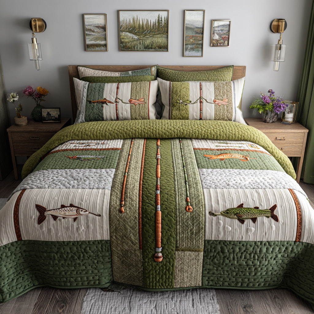 Evergreen Angler Quilted Blanket - Baby (30" x 40") - Pack 1