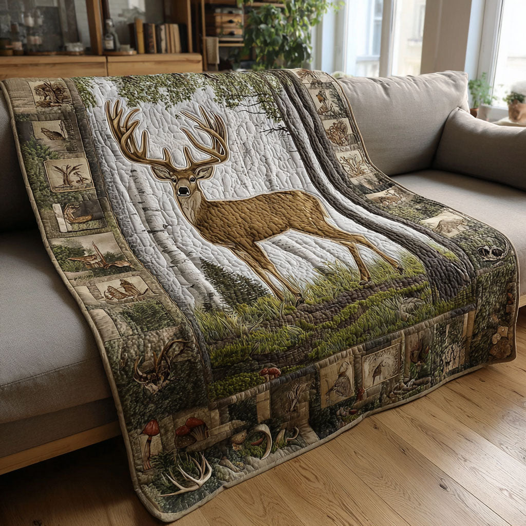 Evergreen Buck Quilted Blanket - Baby (30" x 40") - Pack 1