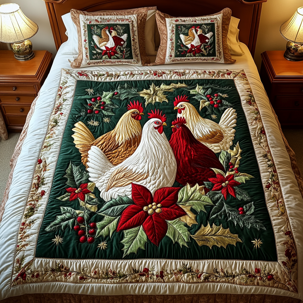 Evergreen Gathering 3-Piece Quilted Bedding Set - Single (59" x 70")