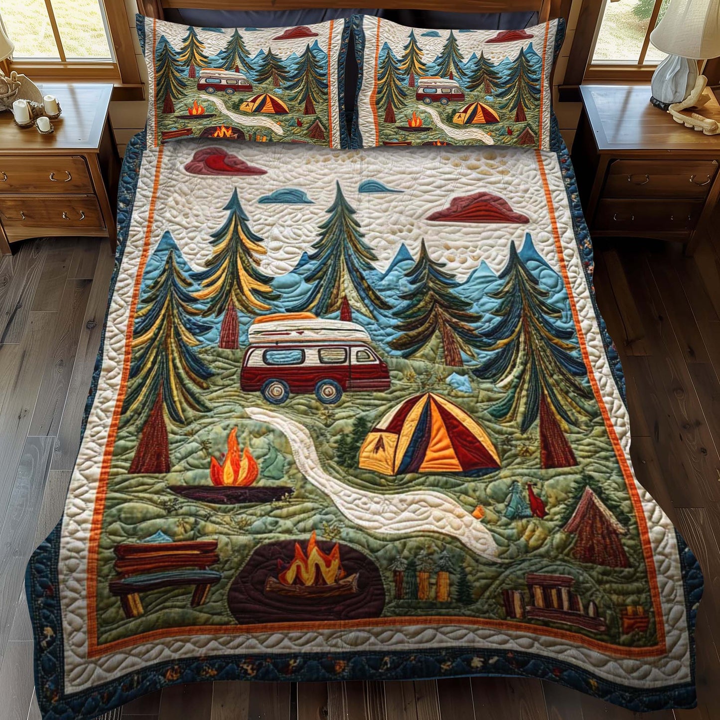 Evergreen Haven 3-Piece Quilted Bedding Set - Single (59" x 70")