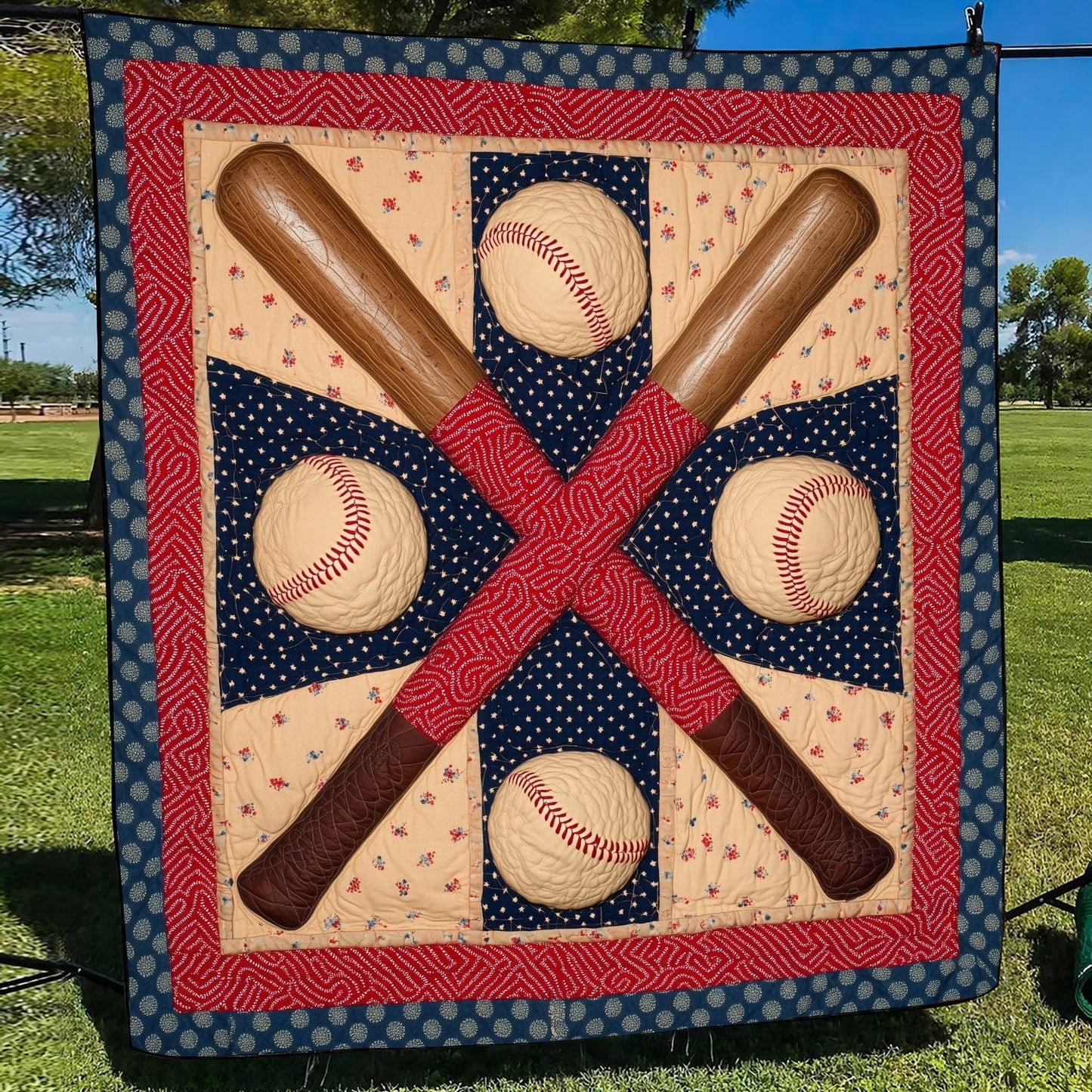 Extra Innings Quilted Blanket - Throw (55" x 60")