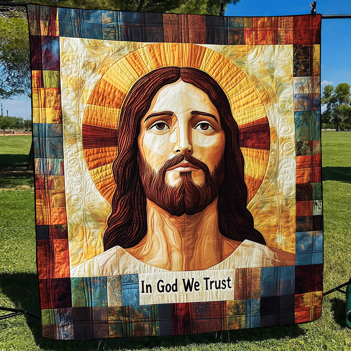 Faithful Embrace Quilted Blanket - Throw (55" x 60")