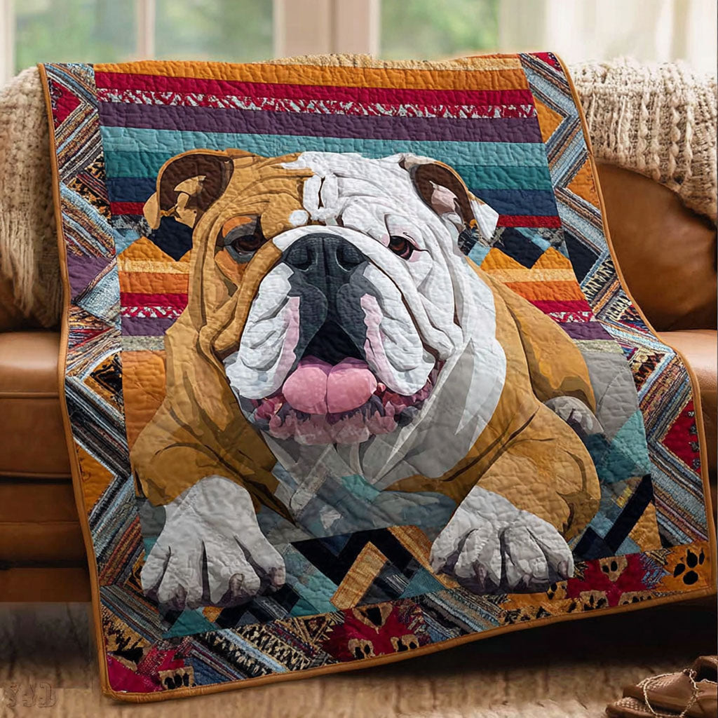 Faithful Friend Bulldog Quilted Blanket - Baby (30" x 40") - Pack 1