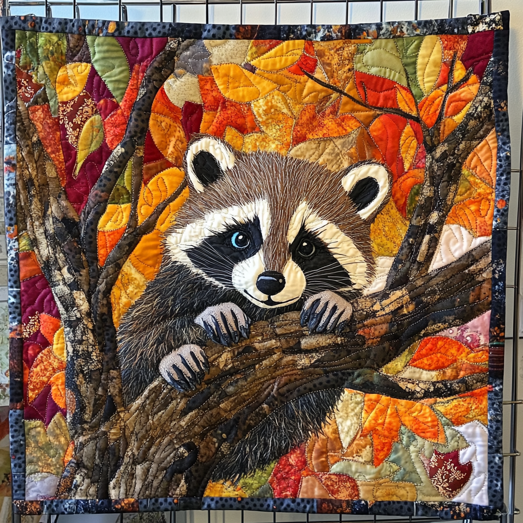 Fall Forest Friend Quilted Blanket - Throw (55" x 60")