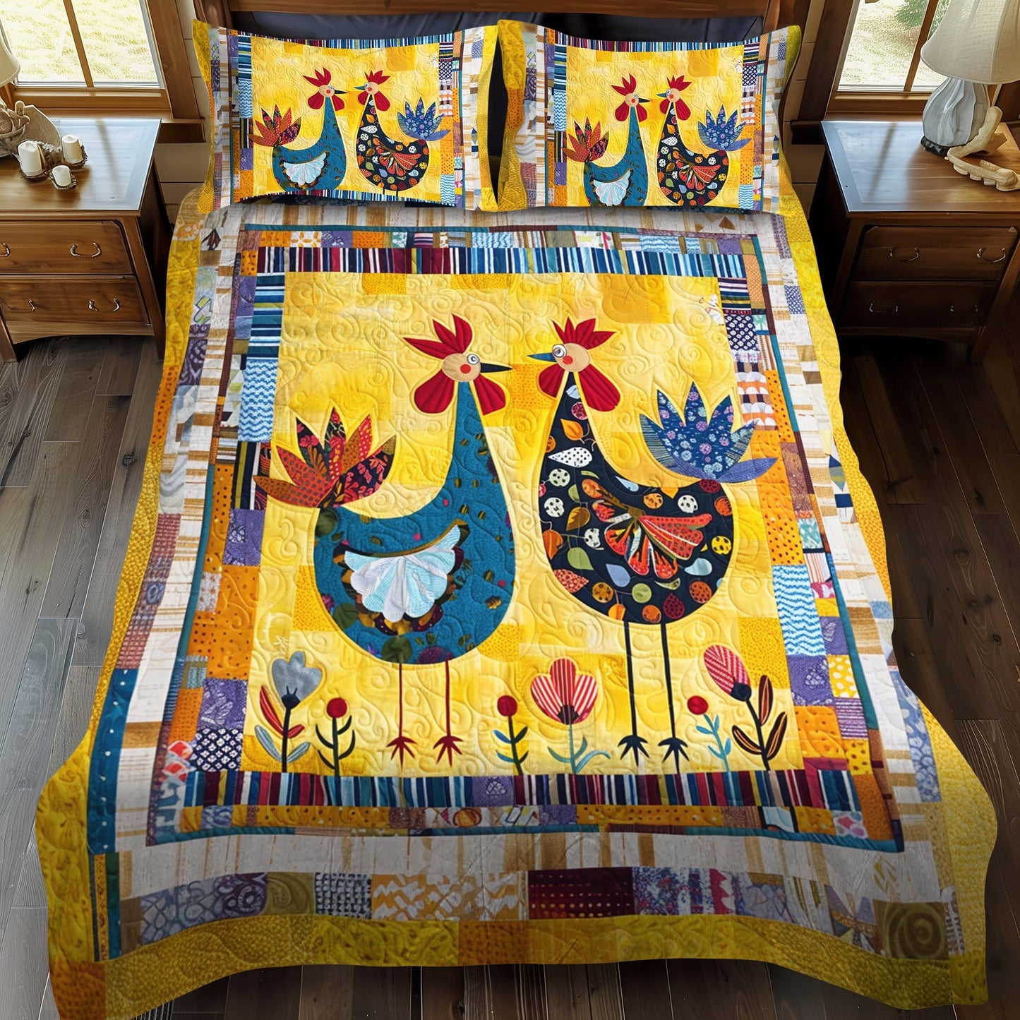 Farmhouse Bestie 3-Piece Quilted Bedding Set - Single (59" x 70")