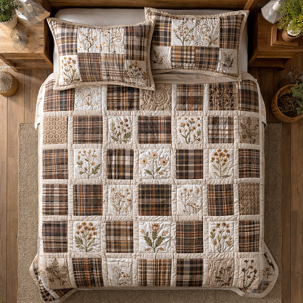 Farmhouse Lace 3-Piece Quilted Bedding Set - Single (59" x 70")