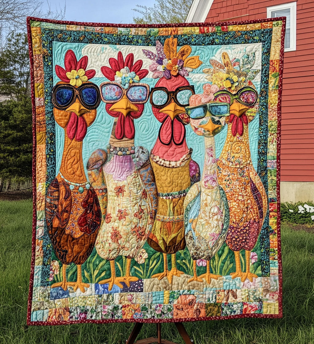 Farmyard Fashion Quilted Blanket - Throw (55" x 60")