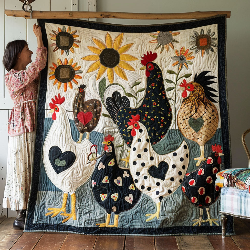 Feathered Fields Quilted Blanket - Throw (55" x 60")