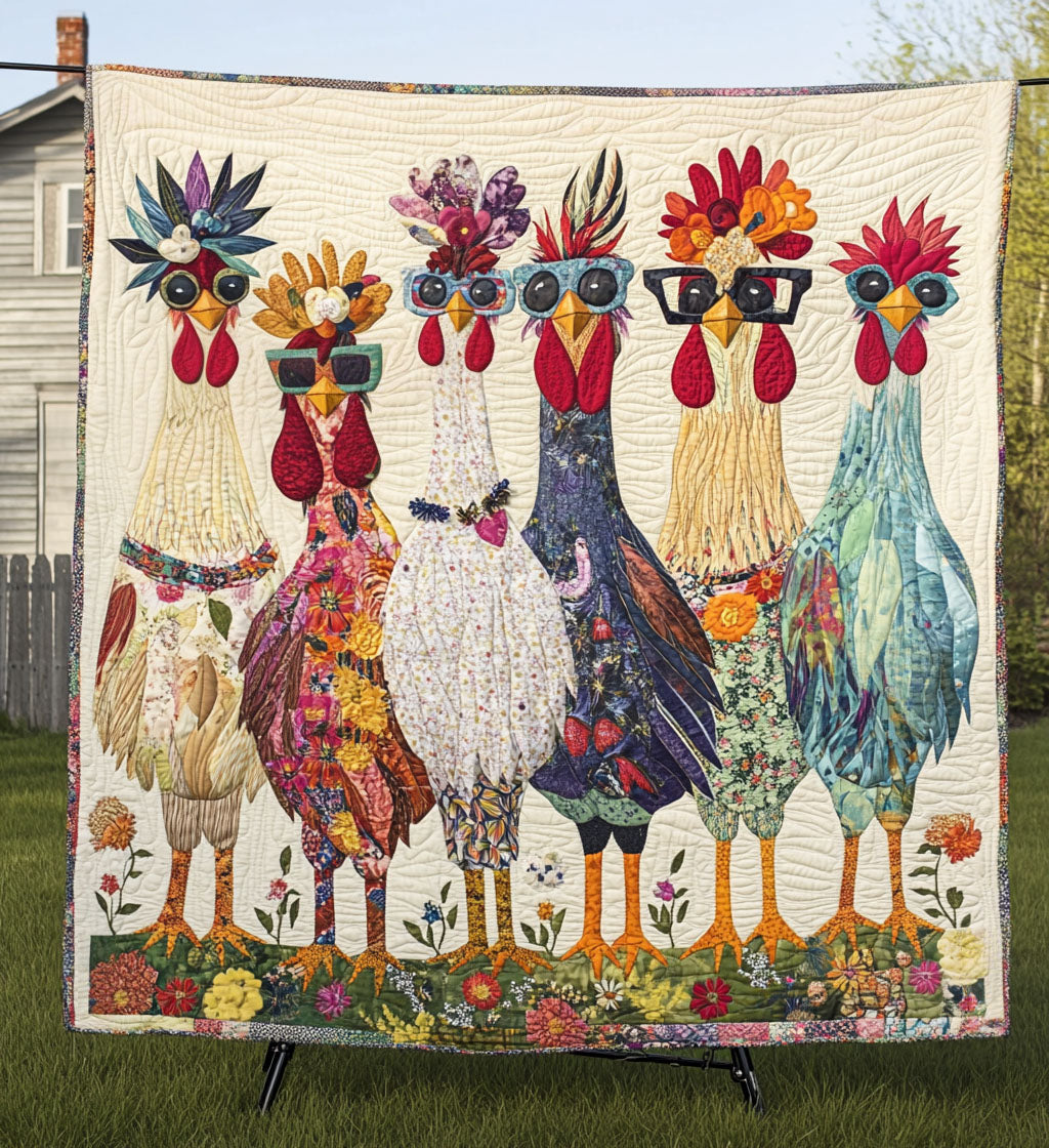 Feathered Friends Delight Quilted Blanket - Throw (55" x 60")