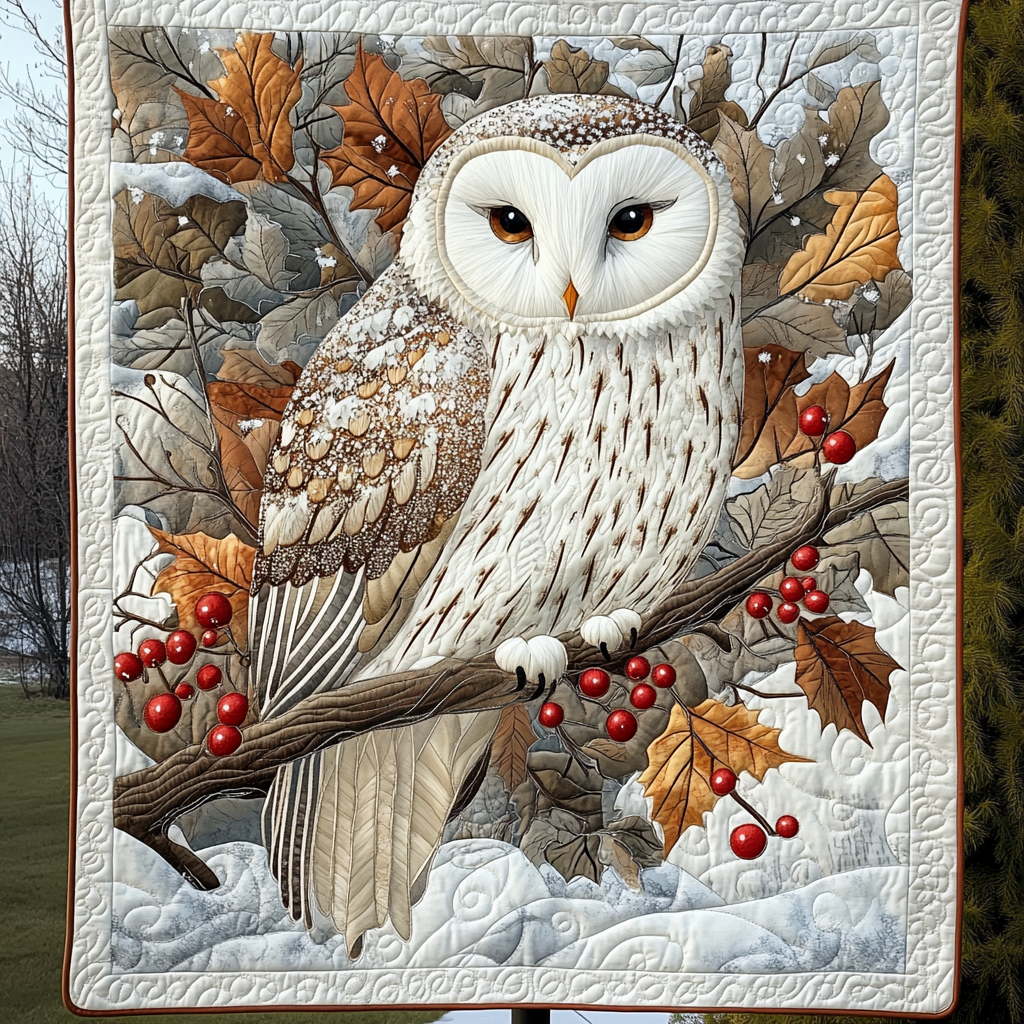 Feathered Guardian Quilted Blanket - Throw (55" x 60")