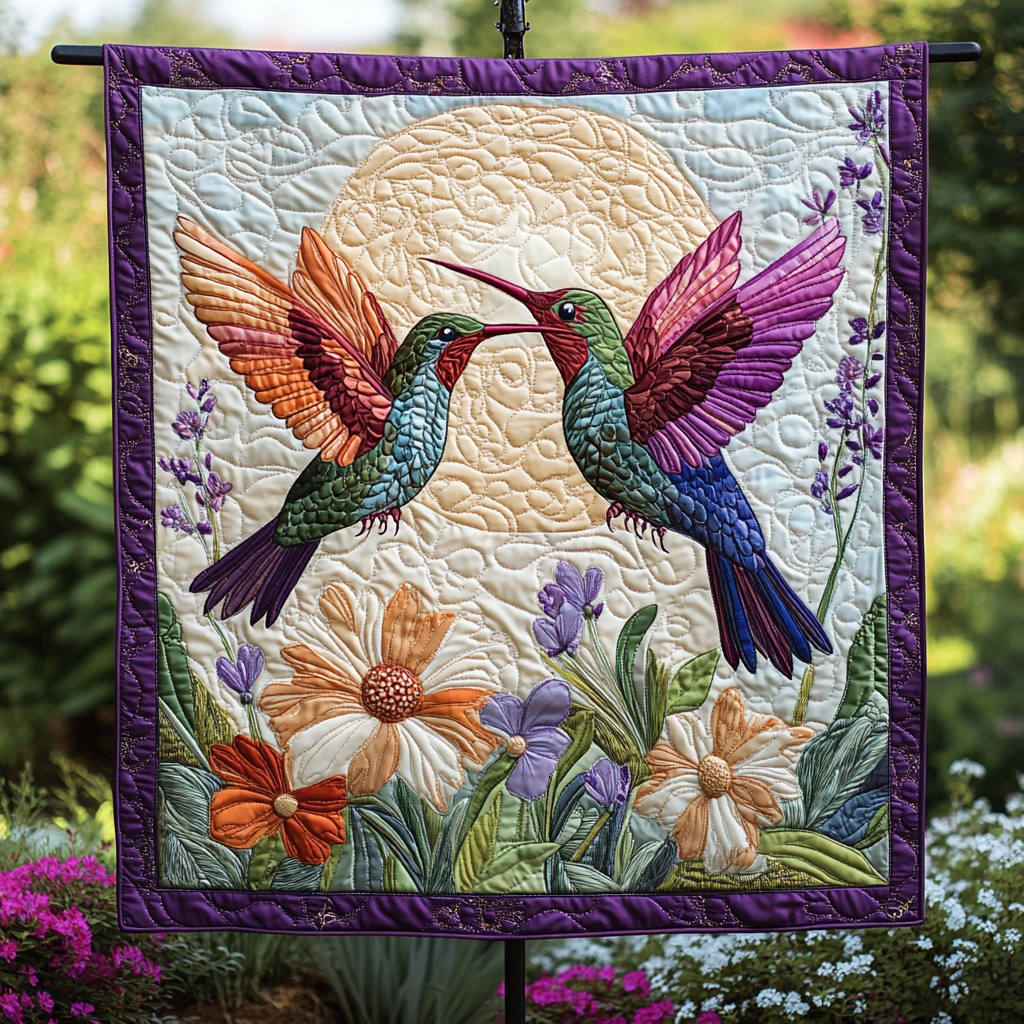 Feathered Whispers Quilted Blanket - Throw (55" x 60")