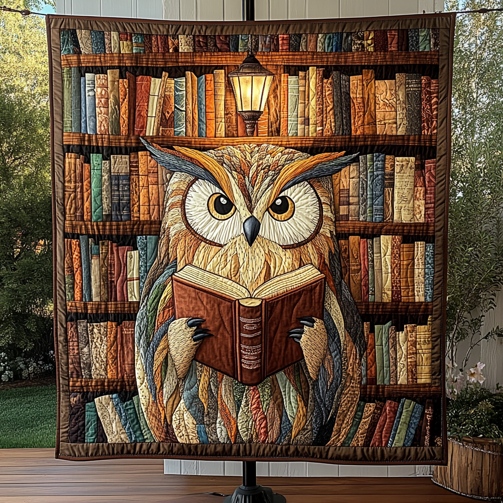 Feathers and Fiction Quilted Blanket - Throw (55" x 60")