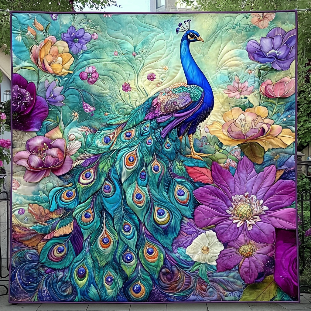 Feathers of Fantasy Quilted Blanket - Throw (55" x 60")