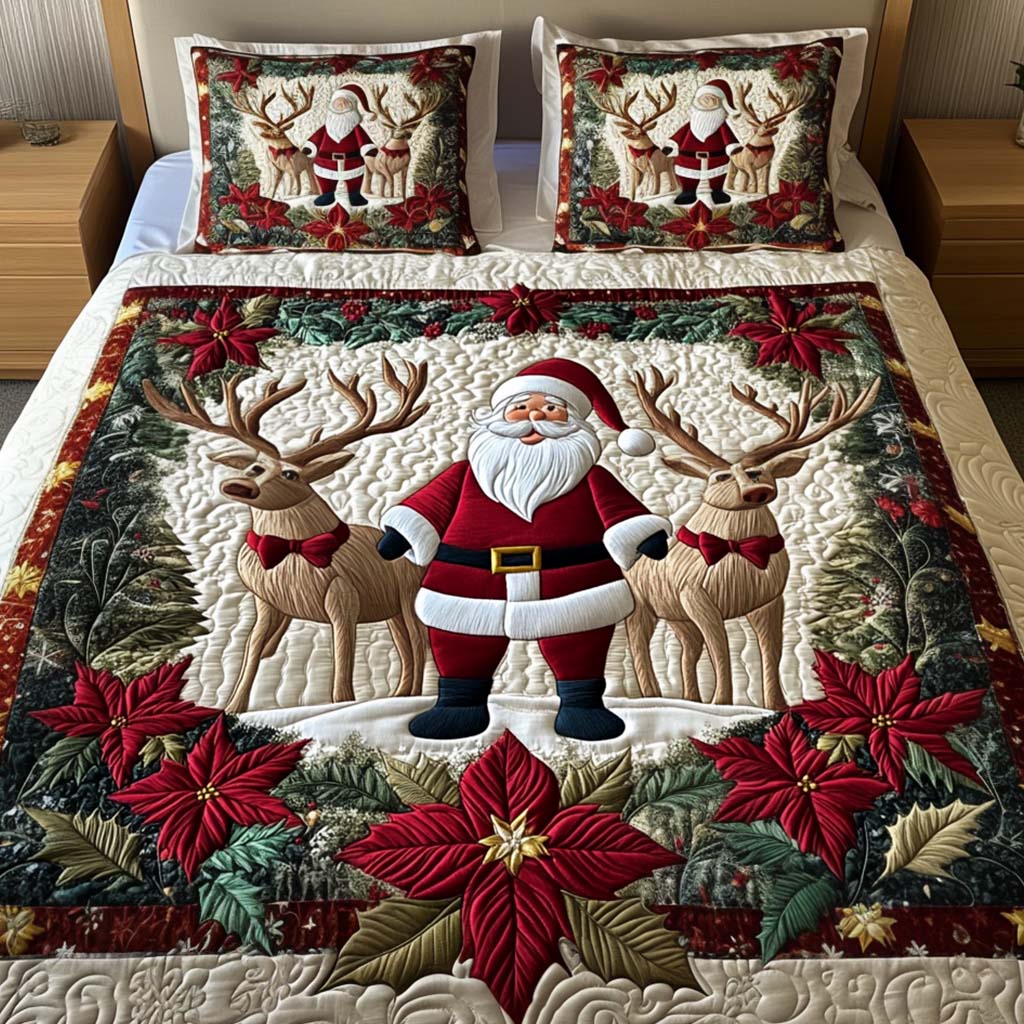 Festive Cheer 3-Piece Quilted Bedding Set - Single (59" x 70")