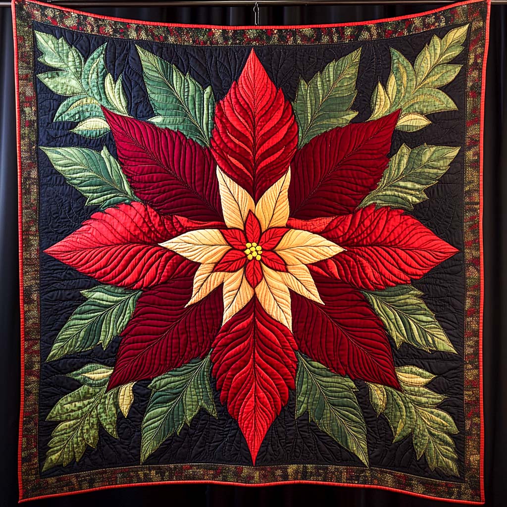 Festive Flair Quilted Blanket - Throw (55" x 60")