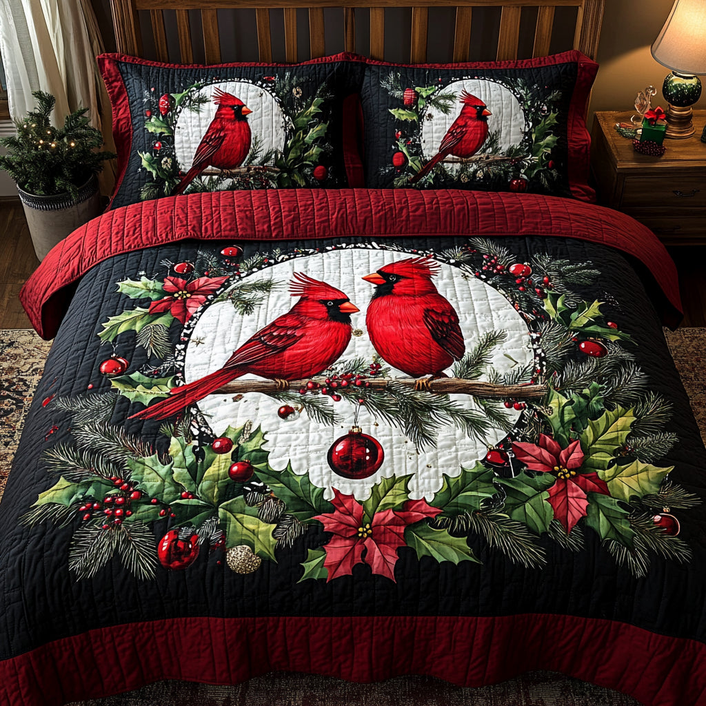 Festive Flight Quilted Bedding Set - Single (59" x 70")