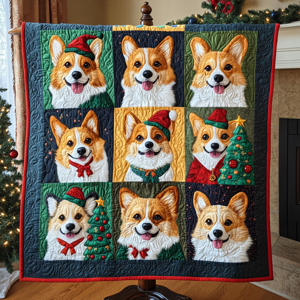 Festive Furry Friends Quilted Blanket - Throw (55" x 60")