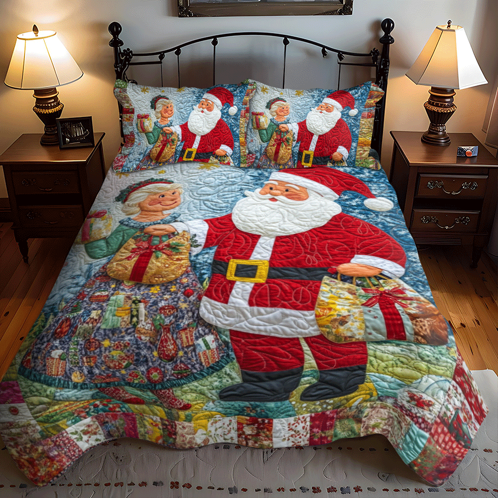 Festive Holiday Dreams 3-Piece Quilted Bedding Set - Single (59" x 70")