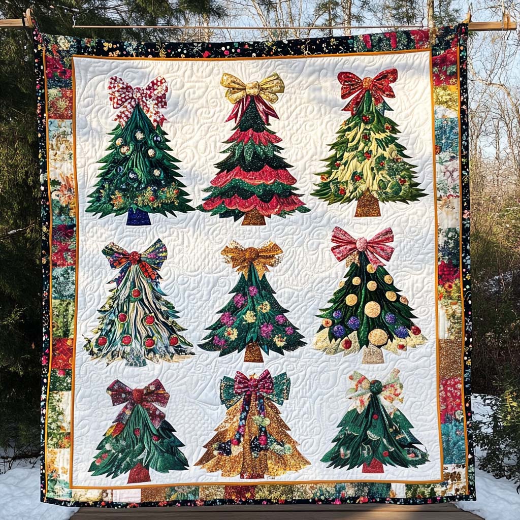 Festive Hues Quilted Blanket - Throw (55" x 60")