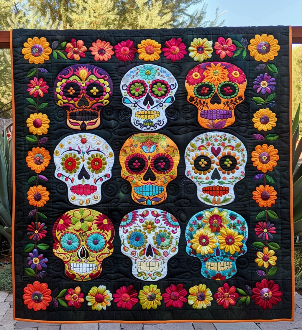 Festive Remembrance Quilted Blanket - Throw (55" x 60")