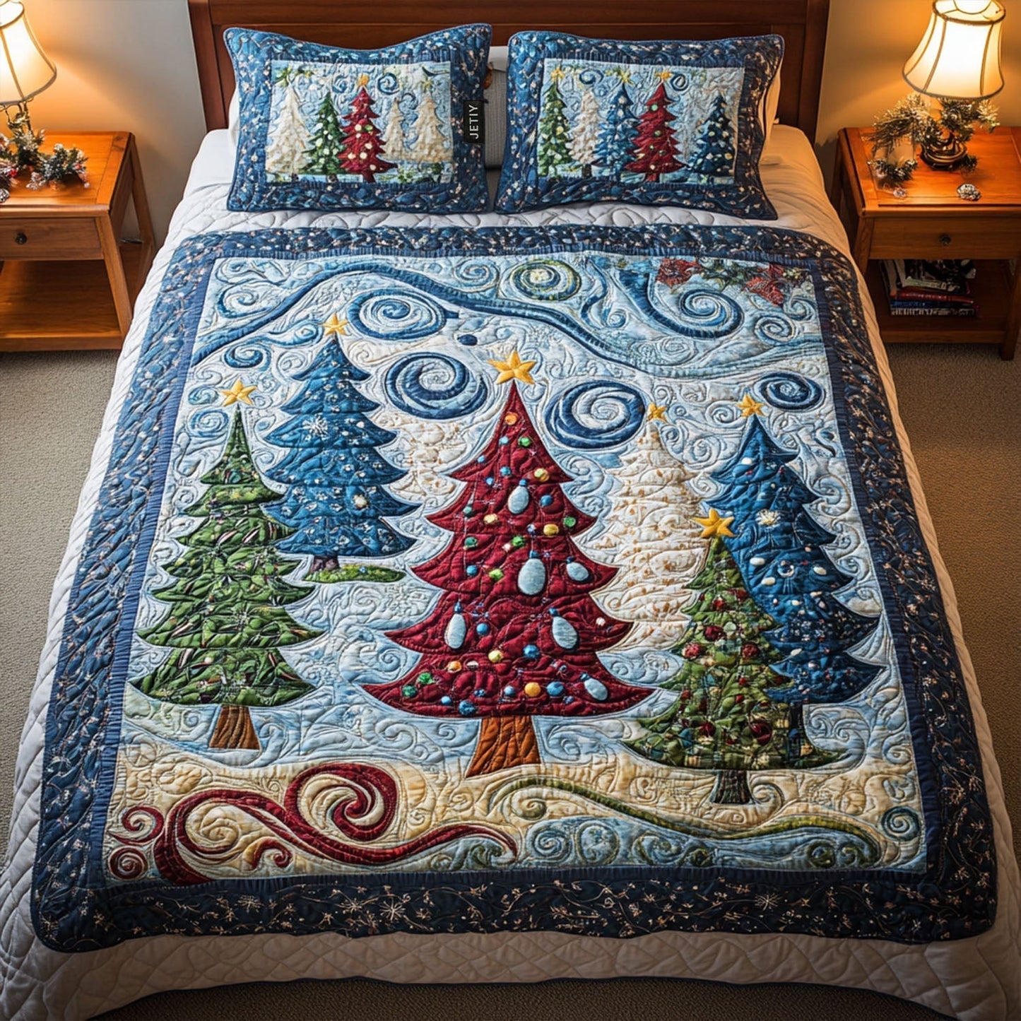 Festive Spirit 3-Piece Quilted Bedding Set - Single (59" x 70")