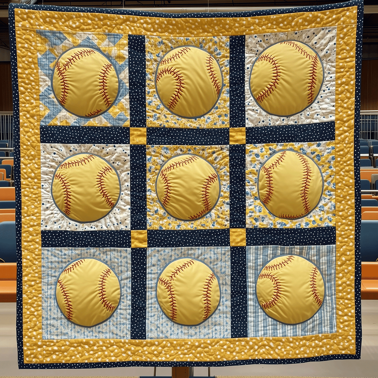 Field of Softball Quilted Blanket - Throw (55" x 60")