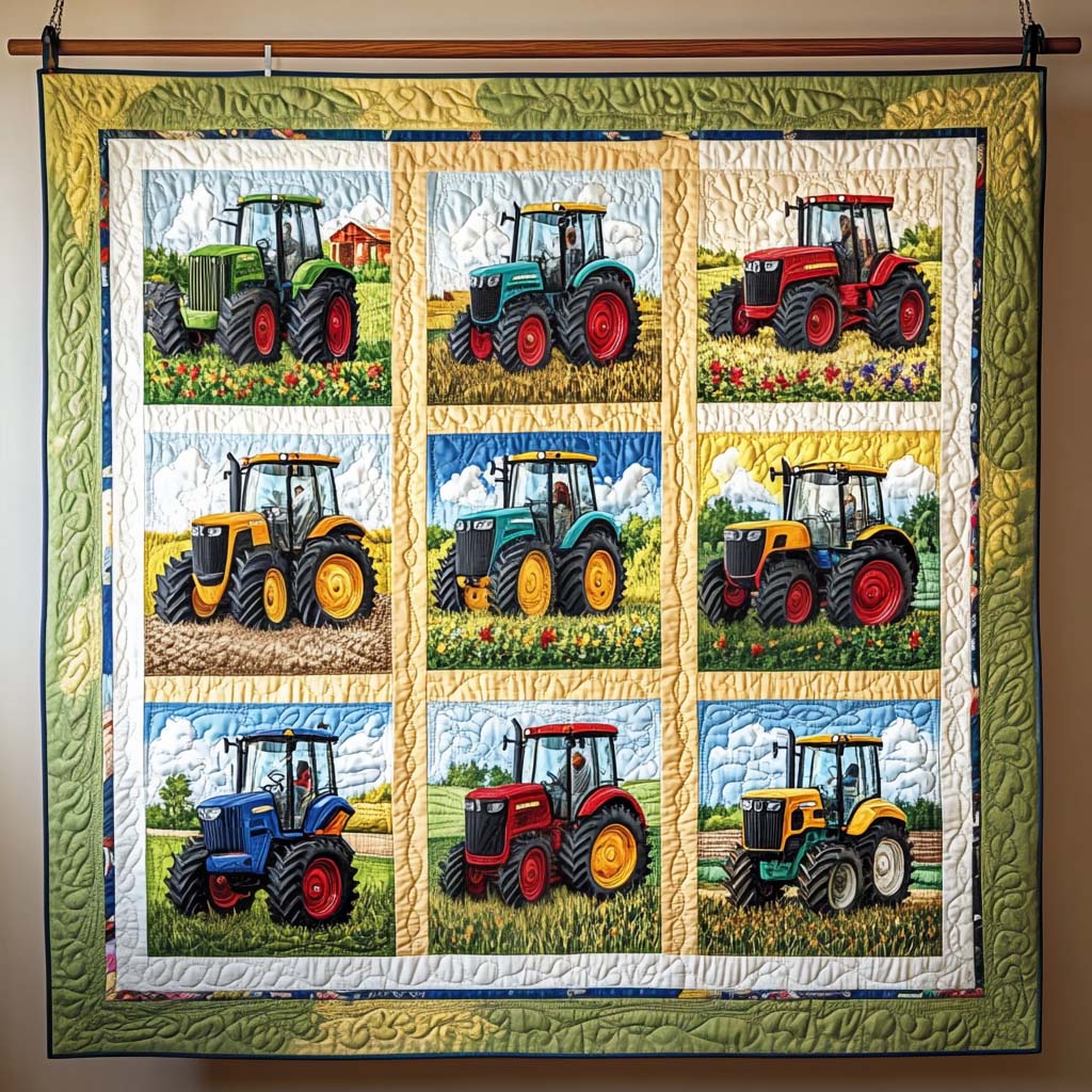Fields Of Power Quilted Blanket - Throw (55" x 60")