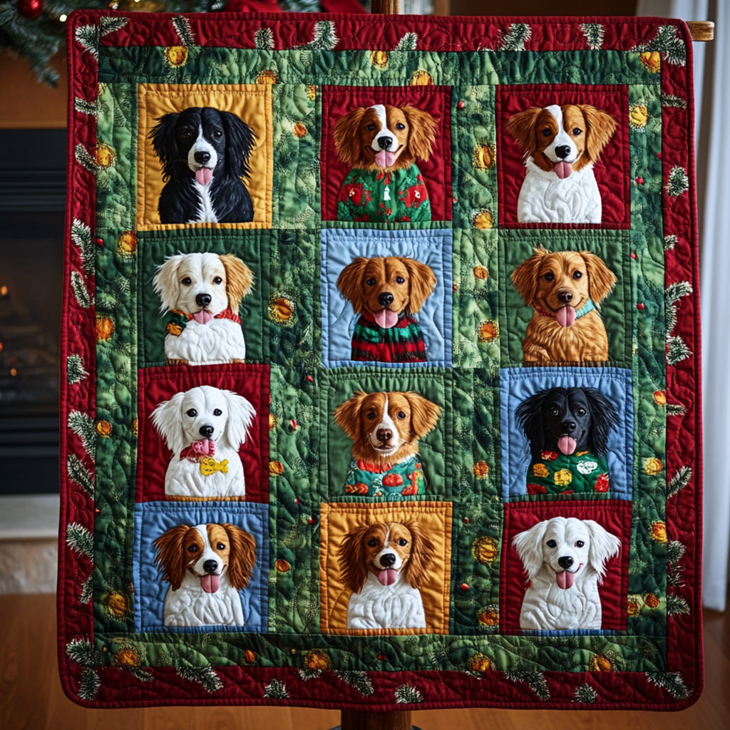 Fields Retriever Quilted Blanket - Throw (55" x 60")