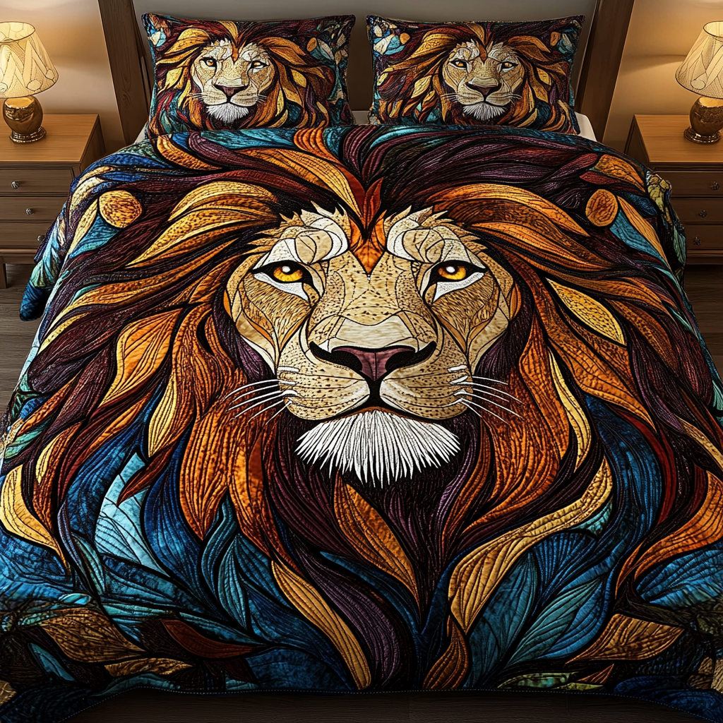 Fierce Majesty 3-Piece Quilted Bedding Set - Single (59" x 70")